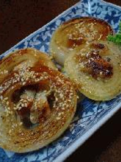 玉ねぎの鶏串焼、焼肉のたれがらめ。-レシピのメイン写真