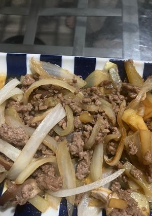 ひき肉と野菜炒め甘辛-レシピのメイン写真