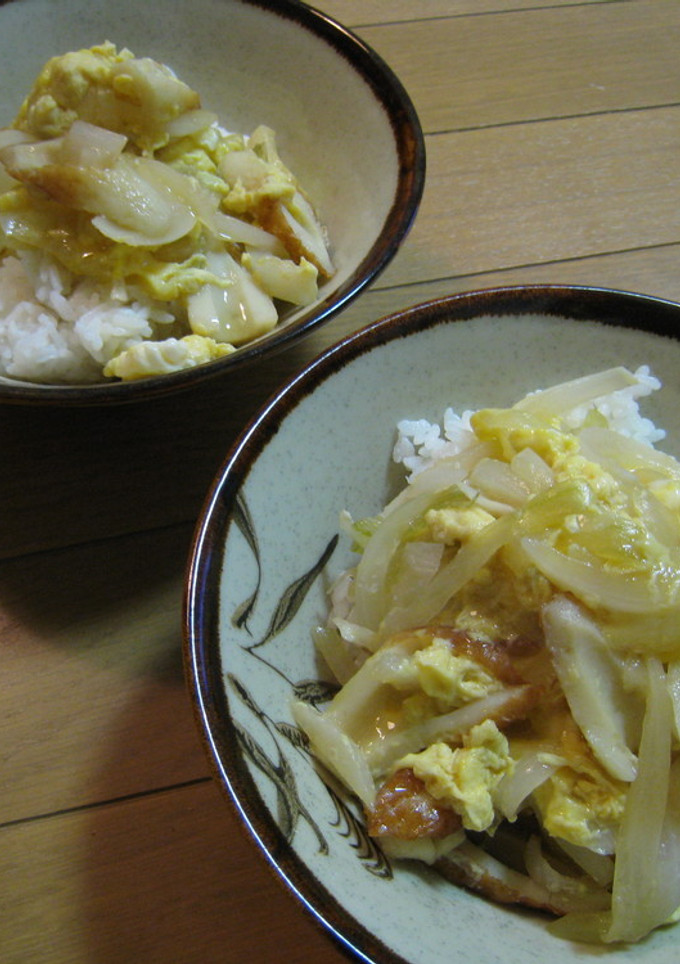 とろうまっ！ちくわと新たまねぎの卵とじ丼-レシピのメイン写真
