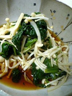*ほうれんそうとえのきの酢の物*-レシピのメイン写真