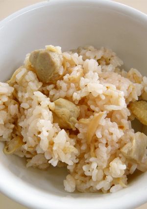 鶏モモと紅しょうがの炊き込みご飯-レシピのメイン写真