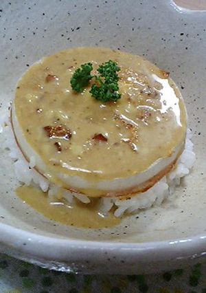 ♡コクウマ♪新玉ねぎのハムエッグ丼♡-レシピのメイン写真