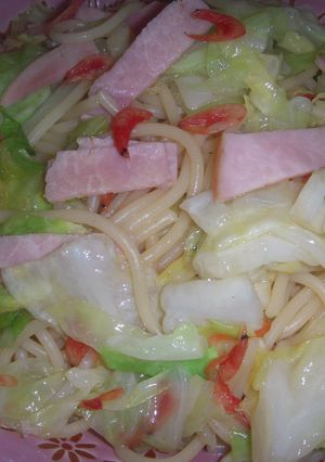 スパゲティー（春キャベツと桜エビ）-レシピのメイン写真