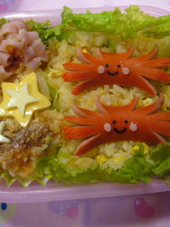 キャラ弁 簡単カニさんウインナー-レシピのメイン写真