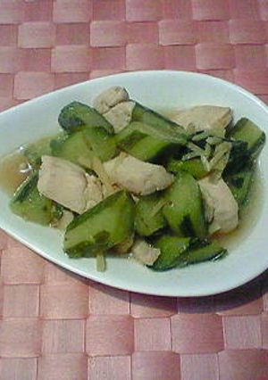 きゅうり（加賀太きゅうり）と鶏肉の煮物-レシピのメイン写真