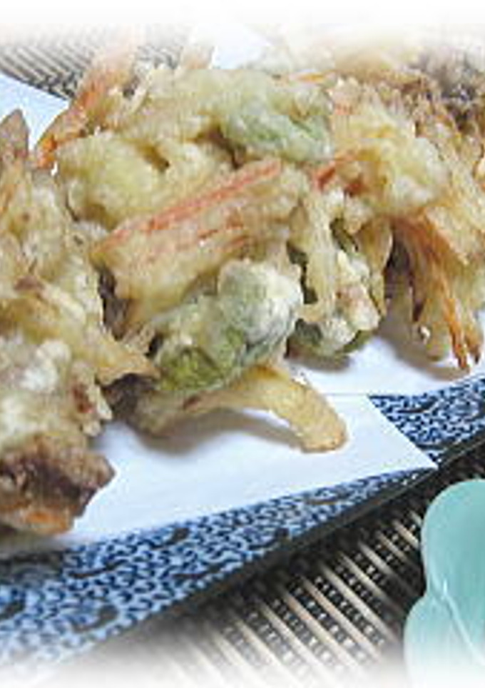 そら豆と新玉ねぎ＆砂ずりのかき揚げ-レシピのメイン写真