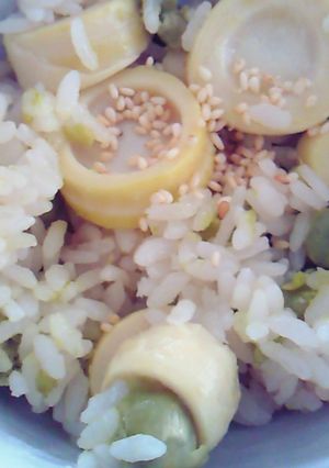 はちくと豆の炊き込みご飯-レシピのメイン写真