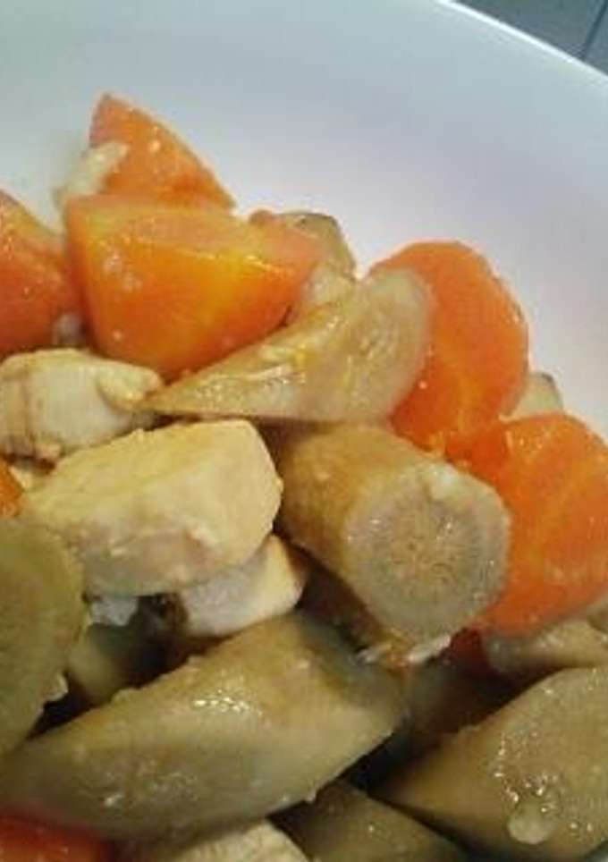ごぼうと鶏と人参の煮物-レシピのメイン写真