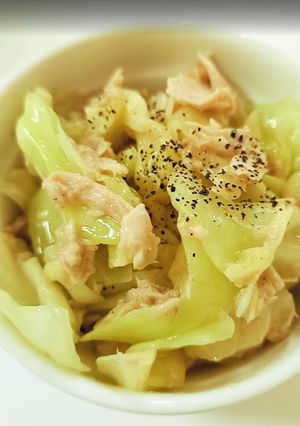 簡単副菜♪ツナ缶とキャベツのからし和え-レシピのメイン写真