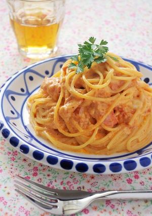 スパゲティカルボナーラ トマト風味-レシピのメイン写真