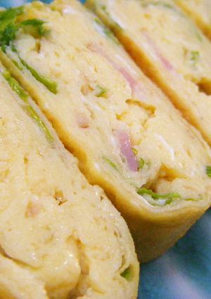 お弁当✿香るシャキ②セロリベーコン卵焼き-レシピのメイン写真