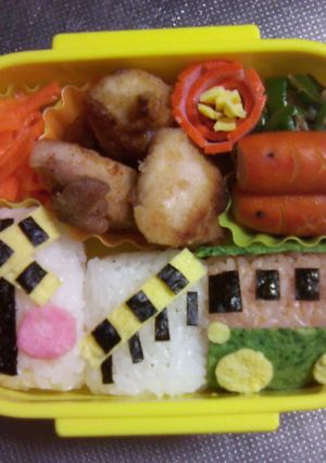 キャラ弁 ふみきりカンカン弁当パート3-レシピのメイン写真