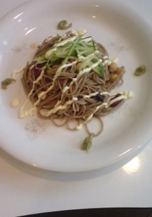 ミックスビーンズの蕎麦パスタ-レシピのメイン写真