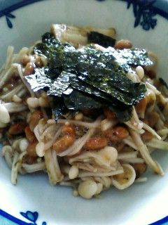 海苔の佃煮で♪えのき納豆-レシピのメイン写真
