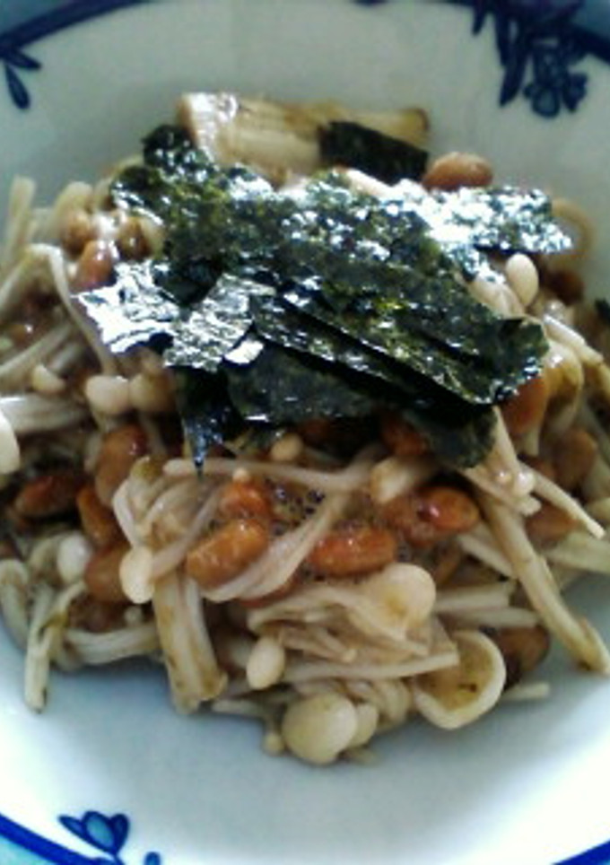 海苔の佃煮で♪えのき納豆-レシピのメイン写真