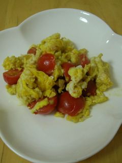 ミニトマトとたまごの簡単炒め-レシピのメイン写真