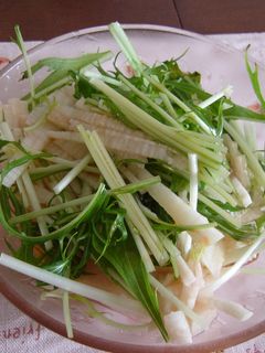 青じそドレッシングで長芋水菜サラダ♪-レシピのメイン写真