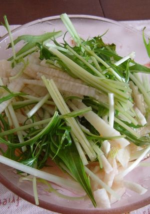 青じそドレッシングで長芋水菜サラダ♪-レシピのメイン写真