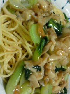 ほたてと青菜のあんかけぱすた-レシピのメイン写真