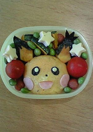 キャラ弁（ギザみみピチュー）-レシピのメイン写真