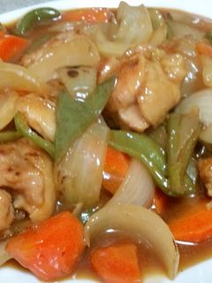 鶏肉と玉葱人参ピーマンのサッパリ甘酢煮★-レシピのメイン写真