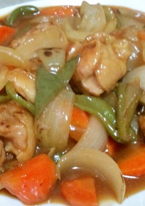 鶏肉と玉葱人参ピーマンのサッパリ甘酢煮★-レシピのメイン写真
