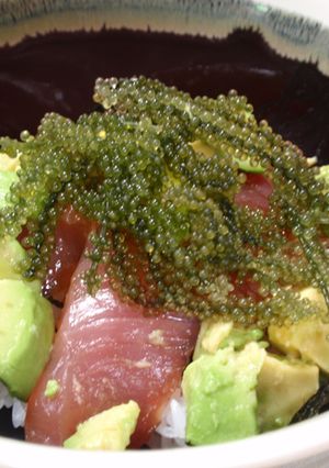 アボガドと海ブドウの海鮮丼 -レシピのメイン写真