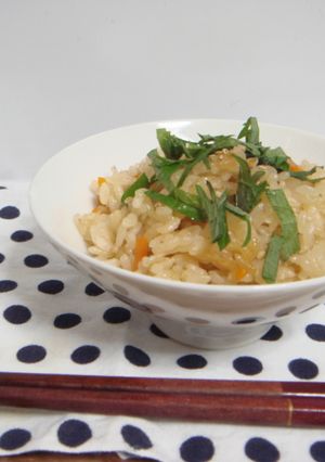 なめ茸としらすの炊き込みご飯-レシピのメイン写真