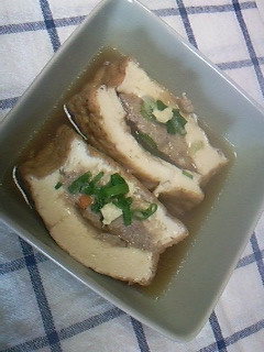 簡単おいしい♪厚揚げの肉詰め(^O^)♪-レシピのメイン写真