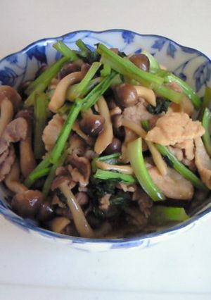 豚肉としめじと小松菜の甘辛煮-レシピのメイン写真