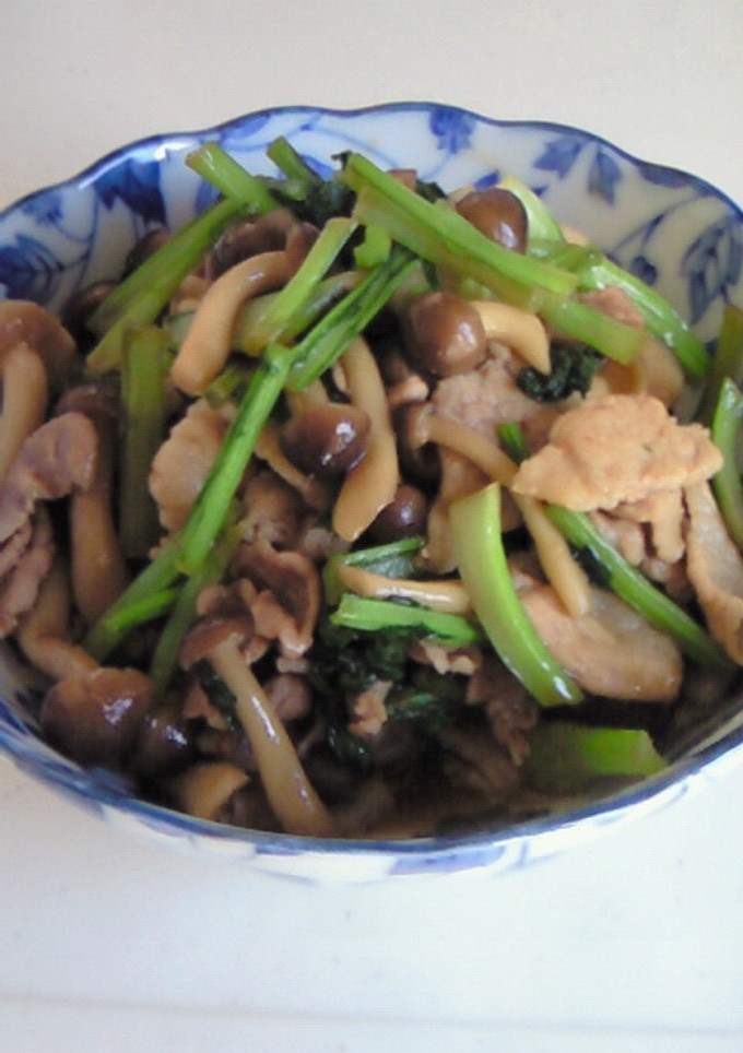 豚肉としめじと小松菜の甘辛煮-レシピのメイン写真