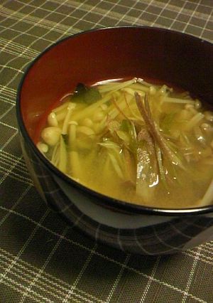 みょうが＆えのき　味噌汁-レシピのメイン写真