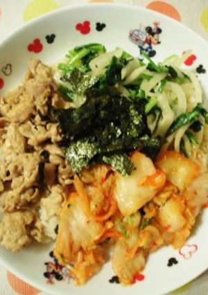 ★ビビンバ風の節約丼☆-レシピのメイン写真
