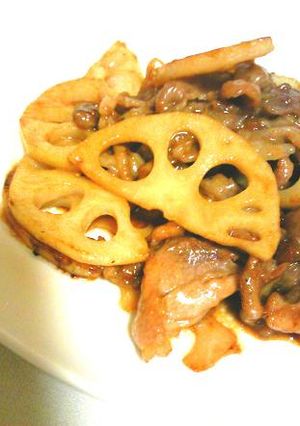 豚肉とレンコンの甘酢炒め-レシピのメイン写真