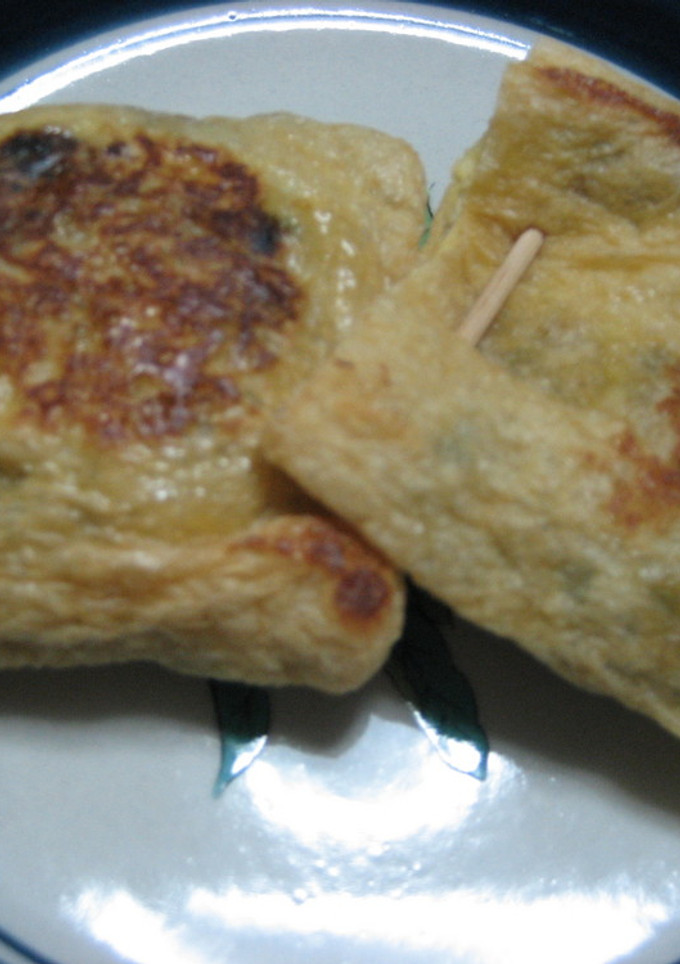 ねぎがたっぷり！油揚げの納豆包み焼き☆-レシピのメイン写真