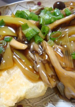 ☆揚げ豆腐きのこあんかけ☆-レシピのメイン写真