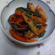 胡麻油が決め手!人参ピーマン薩摩揚げ炒め