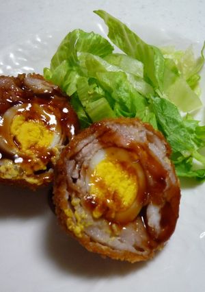 豚こま肉で★簡単うずらのたまご入りカツ-レシピのメイン写真