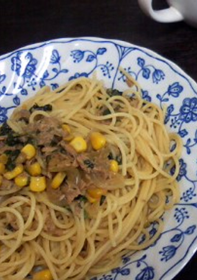 ツナとほうれん草の和風パスタ-レシピのメイン写真