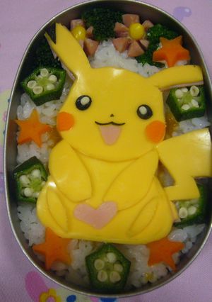ｷｬﾗ弁　　ﾋﾟｶﾁｭｳのｶﾚｰ弁当-レシピのメイン写真