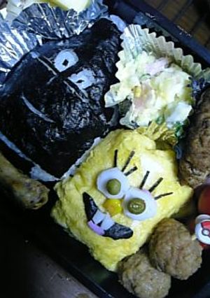キャラ弁４　スポンジボブ-レシピのメイン写真