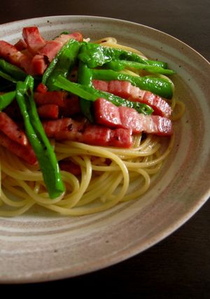 しし唐とベーコンのパスタ-レシピのメイン写真