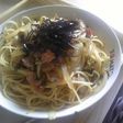 ベーコンと高菜の和風パスタ