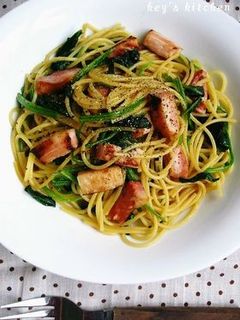ベーコンとほうれん草の和風パスタ-レシピのメイン写真
