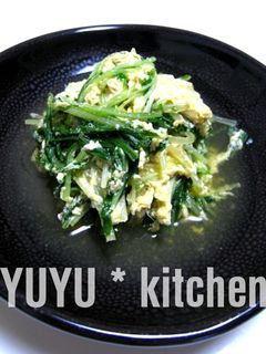 水菜の玉子とじ♪-レシピのメイン写真