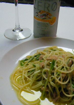 ツナと水菜のパスタ-レシピのメイン写真