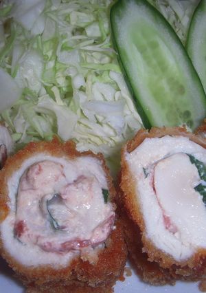 鶏胸肉の梅マヨロールカツ-レシピのメイン写真