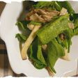 アイスプラントときのこのサラダ