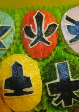 キャラ弁♡侍戦隊シンケンジャーおにぎり♪-レシピのメイン写真