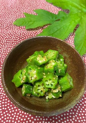 レンジですぐでき⭐︎オクラの胡麻和え-レシピのメイン写真